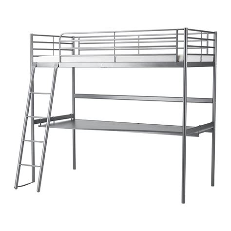 SVÄRTA Loft bed frame with desk top IKEA