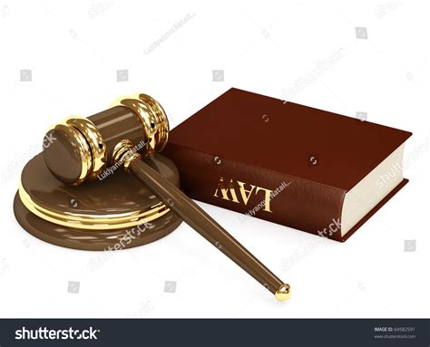 Symbol Justice Judicial 3d Gavel Object Stock Illustration ...