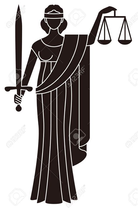 Symbol Of Justice Goddess Of Justice Themis Royalty Free ...