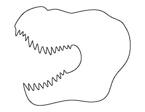 T Rex head pattern. Use the printable outline for crafts ...