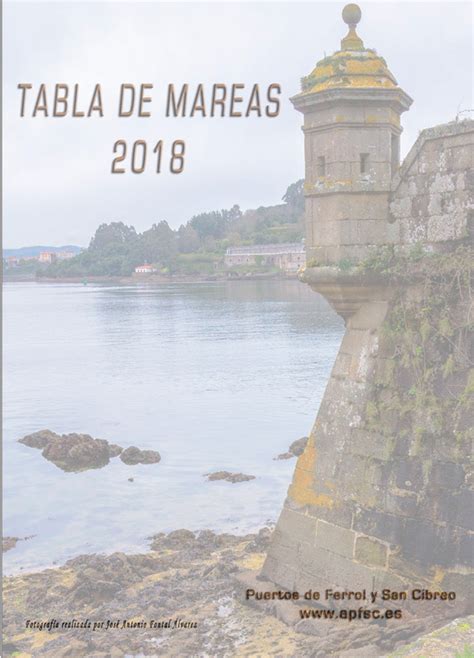 Tablas de mareas – Autoridad Portuaria de Ferrol – San Cibrao