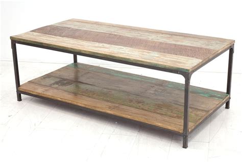 Table basse en bois et fer tables basses carrées | Somum