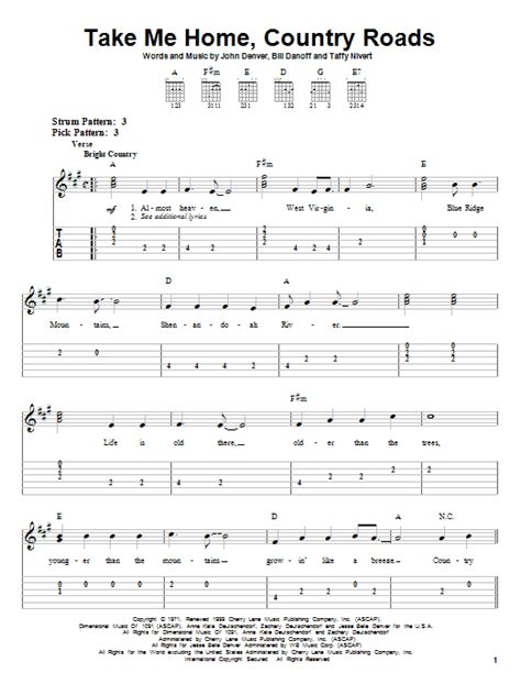 Take Me Home, Country Roads | Sheet Music Direct