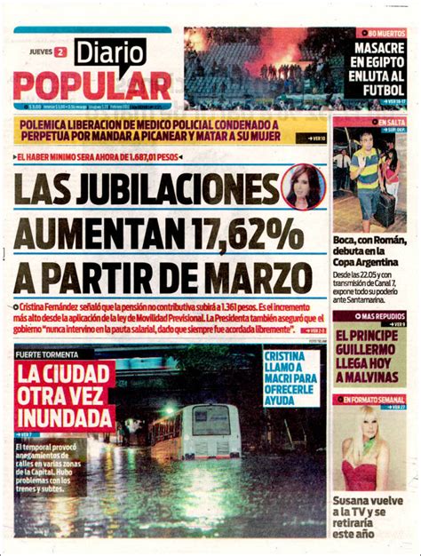 Tapa de los diarios hoy 2/2/12   Taringa!
