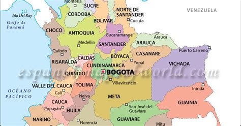 TAREAS DEL 503: MAPA POLITICO DE COLOMBIA
