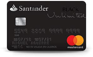 Tarjeta Black Unlimited de Santander   Solicitar en Línea