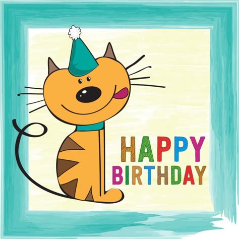 Tarjeta de cumpleaños con gato gracioso | Descargar ...