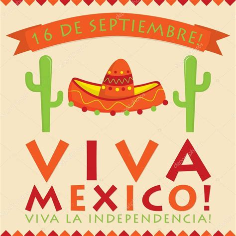 Tarjeta de Viva México  día de independencia de México  de ...