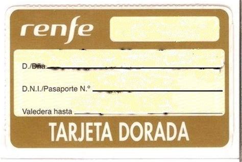 Tarjeta Dorada Renfe   Requisitos y Ventajas de la tarjeta ...