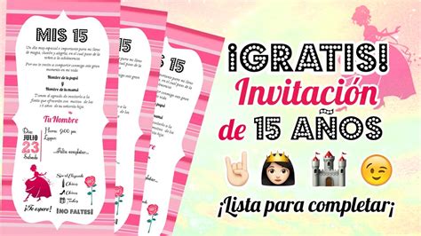 TARJETA INVITACIÓN DE 15 AÑOS + DESCARGA GRATIS /Milusska ...