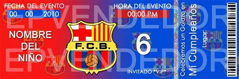 Tarjetas De Invitacion Barcelona Futbol Club ...