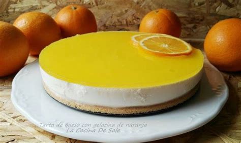 Tarta de queso con gelatina de naranja | Comparterecetas.com