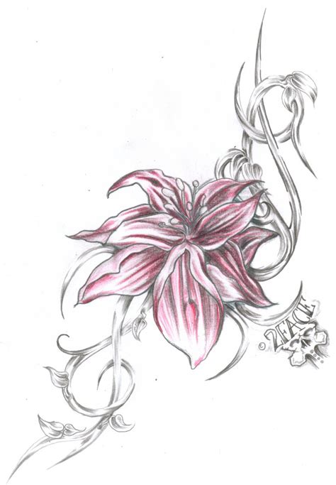 Tattoo Flower Tribal by 2Face Tattoo on DeviantArt
