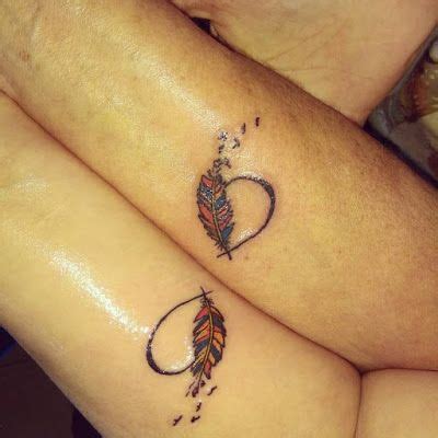 Tattoo Tatuaje de infinitos para amigas con rosa   Cuchotattoo