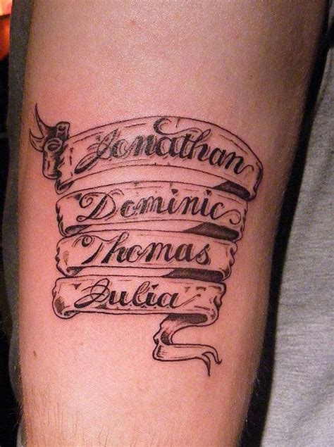tattoos of multiple names together on arms | 30 Beautiful ...