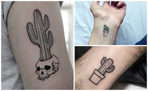 Tatuajes de cactus y de flor de cactus, significados y diseños