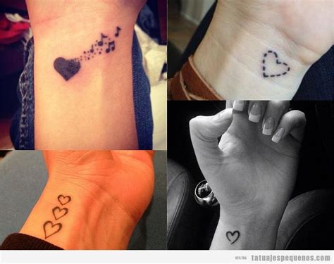 Tatuajes pequeños de corazones, más de 25 diseños llenos ...