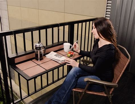 Tavolo Balcony Rail Table: Foldable & Convenient
