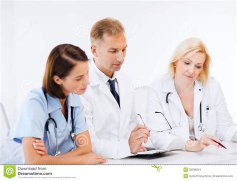Team Or Group Of Doctors On Meeting Stock Images   Image ...