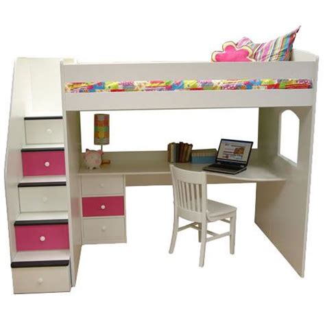 teen girls loft bed with desk | Berg Furniture Utica Full ...