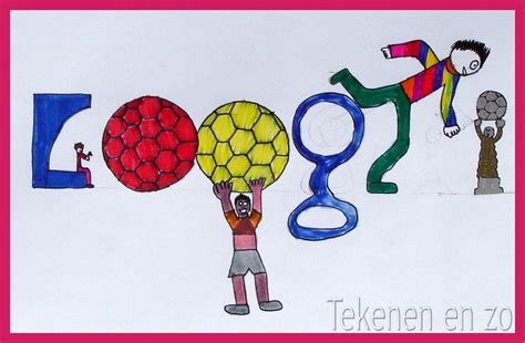 Tekenen en zo: Doodle for google: I love football