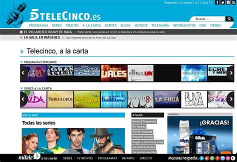 Telecinco y su Televisión Online | Noticias de cine