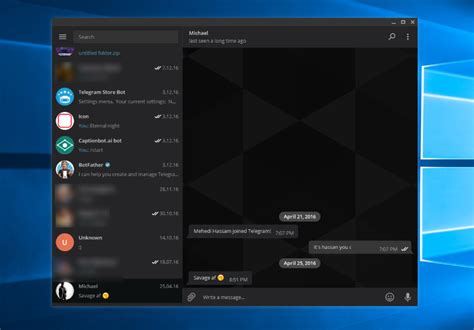 Telegram, la versione desktop arriva alla versione 1.0
