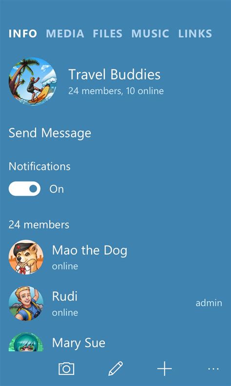 Telegram Messenger for Windows 10 Mobile
