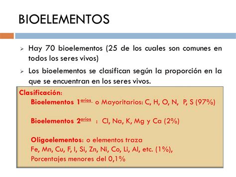 TEMA 1. Bioelementos. Biomoléculas Inorgánicas   ppt video ...