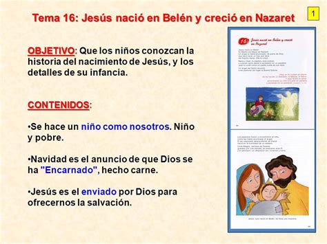 Tema 16: Jesús nació en Belén y creció en Nazaret   ppt ...