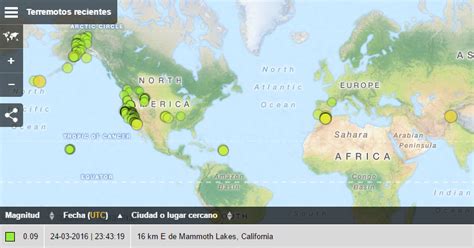Terremotos registrados hoy