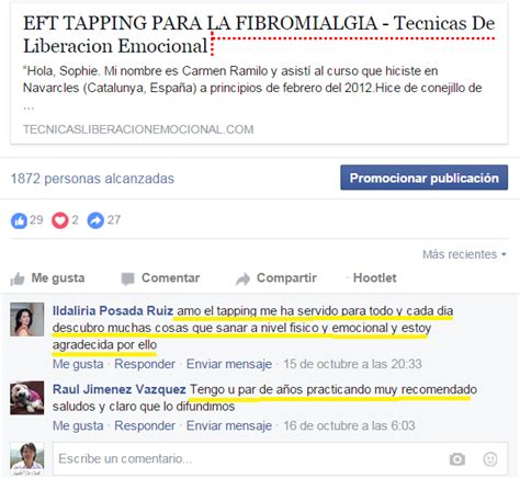 Testimonio Tapping Fibromialgia Facebook   Cursos de EFT ...