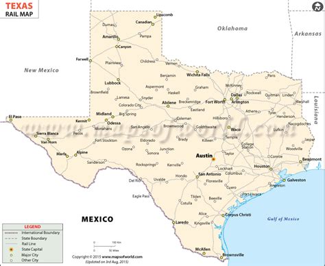 Texas Railroad Map, Texas Rail Map