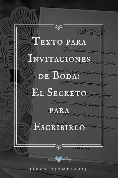 Texto para Invitaciones de Boda: El Secreto para Escribirlos