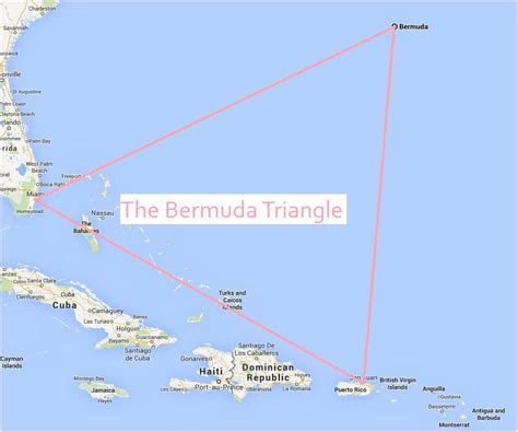 The Bermuda Triangle is an unofficial area between 3 ...