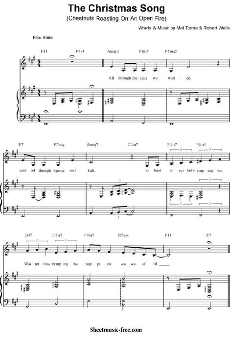 The Christmas Song Piano Sheet Music Christmas Song ...