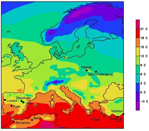 The climate map of Europe | Environment | guardian.co.uk ...