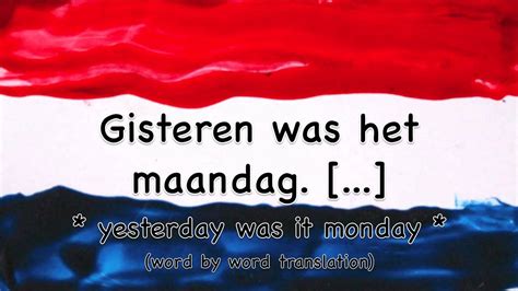 The days of the week in Dutch / Learn Dutch online / De ...