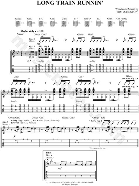The Doobie Brothers  Long Train Runnin   Guitar Tab in Bb ...