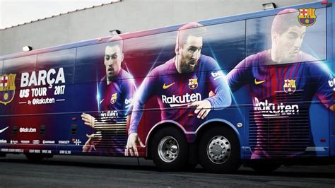 The FC Barcelona bus for the US tour ready   FC Barcelona
