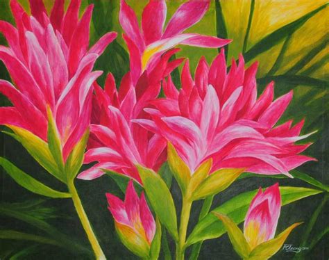 The gallery for   > Acrylic Painting Flowers Canvas