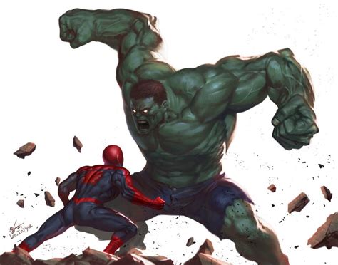 The Hulk vs. Spider Man by In Hyuk Lee * | *Artist: In ...