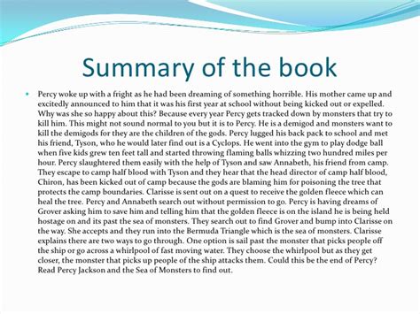 The lightning thief book report summary   sludgeport693 ...