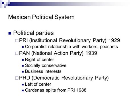 The Mexican Political System   ppt download