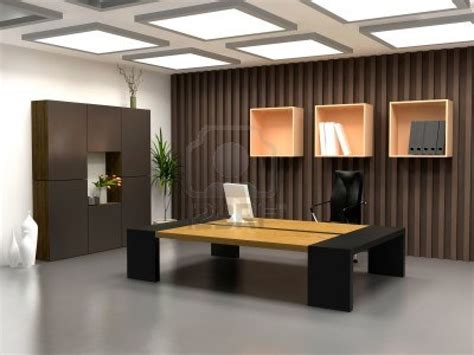 The modern office interior design 3d render | Office ...