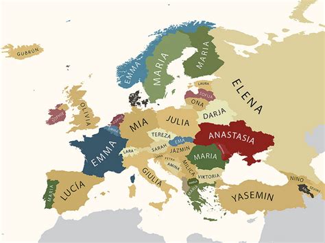 The most popular European names for girls and boys by ...