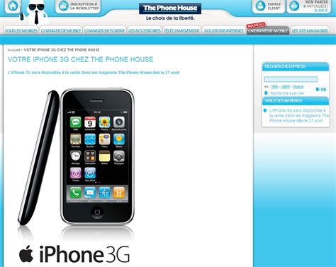 The Phone House, Carrefour et Auchan distribueront l iPhone 3G