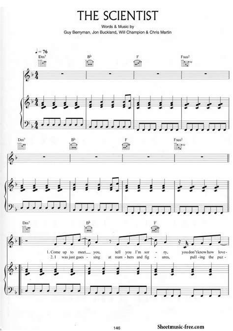 The Scientist Sheet Music Coldplay   Sheet Music Free