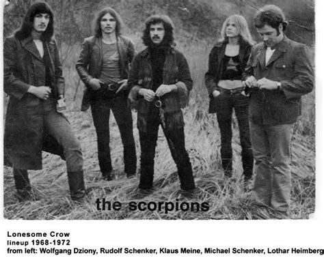 The Scorpions, lineup 1968 1972 con Wolfgang Dziony ...