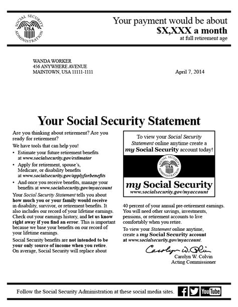 The Social Security Statement: Background, Implementation ...